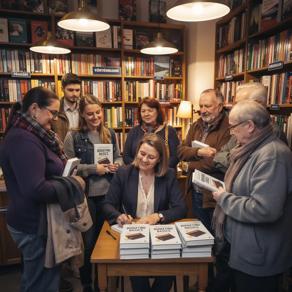 Könyvborító, amely a személyes pénzügyek alapjait és a költségvetés kezelését ismerteti.